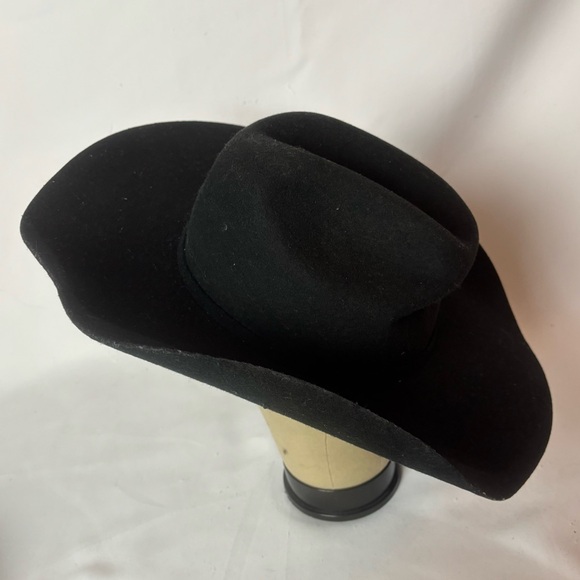 Justin 3X Montana Wool Cowboy Hat Black Mens Size 7 3/8 59 - Picture 3 of 10